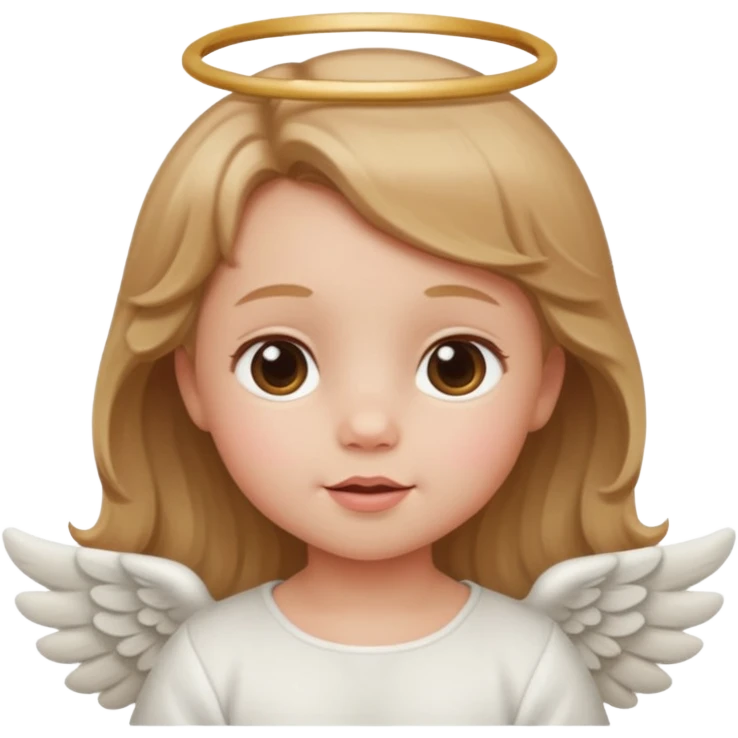 baby angel with brownish blond hair emoji