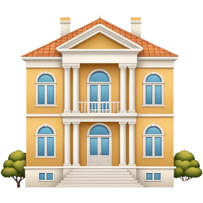 white 3 floor modern luxurious villa emoji