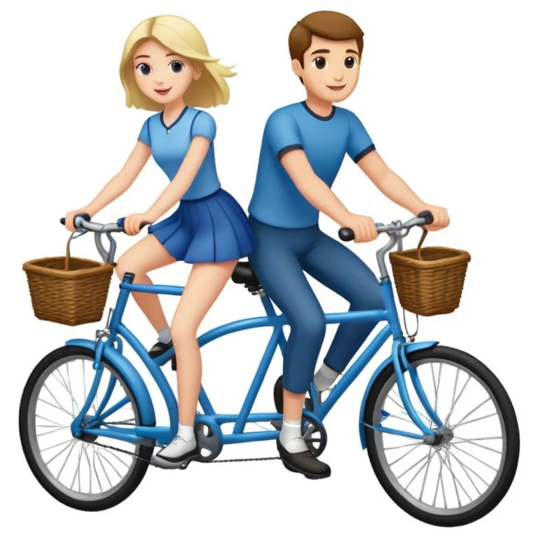 man and girl riding a bicycle together emoji