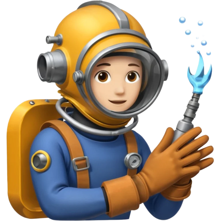 Una persona soldando bajo agua emoji