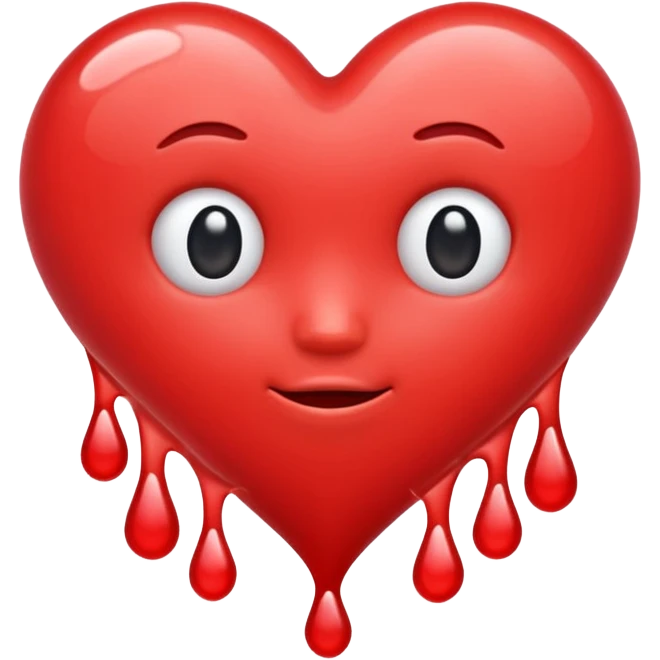 Heart melt emoji