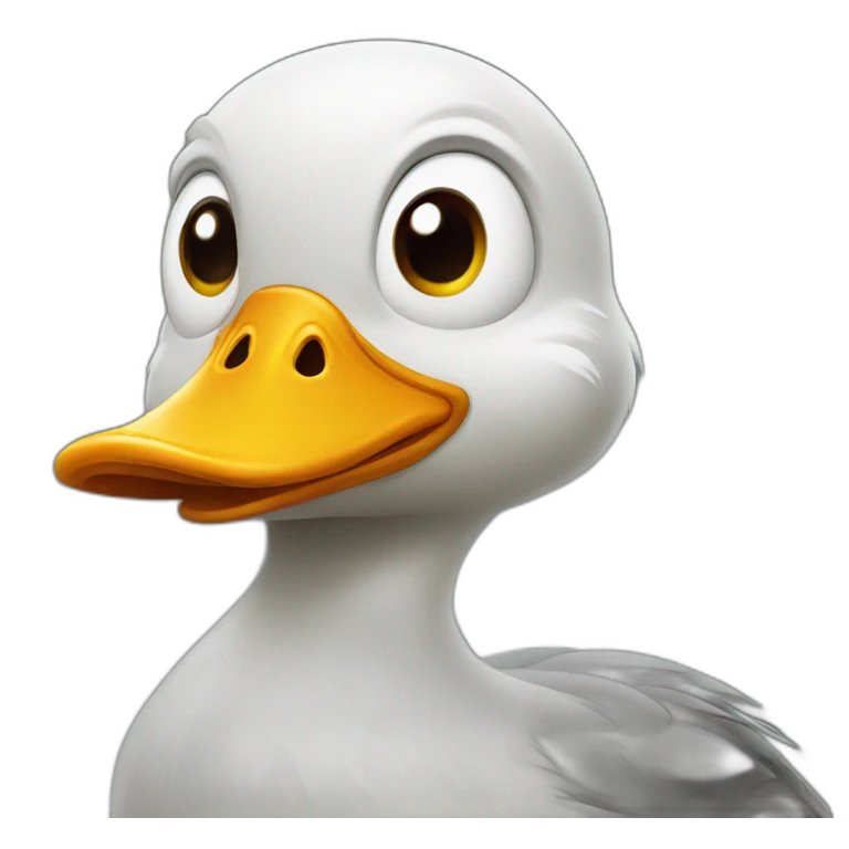 Scary duck emoji