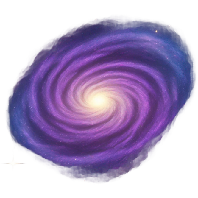 mysterious galaxy round shaped purple and blue shades emoji