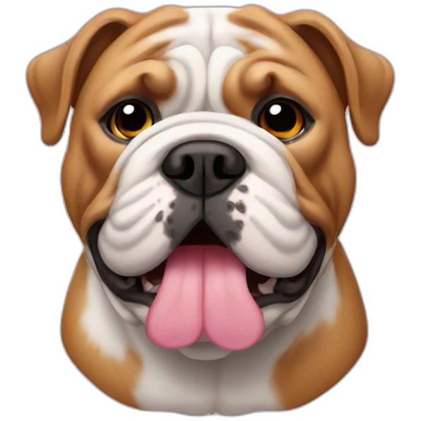 english bulldog flower emoji
