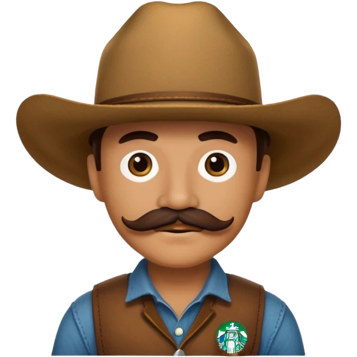 starbucks with cowboy on it emoji