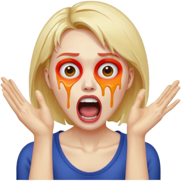 Scream painting hands on face emoji