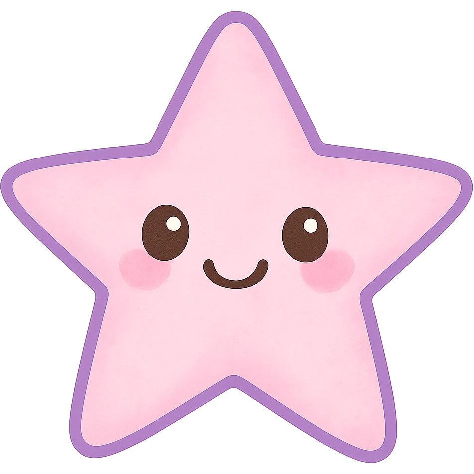 Girly star, no background emoji