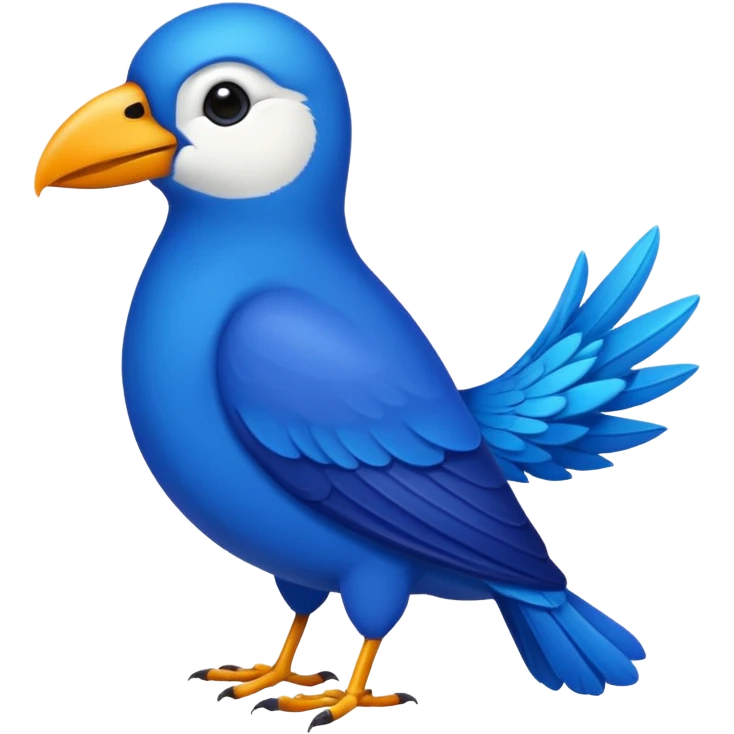 blue bird from Brazil, rio emoji