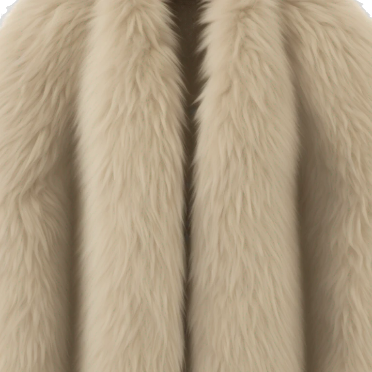 Mongolian fur long coat in beige  emoji