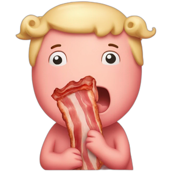 Peppapig eat bacon emoji
