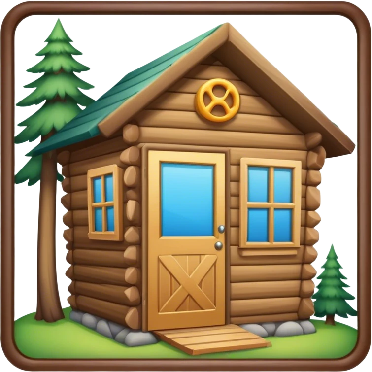 Cabin photo booth emoji