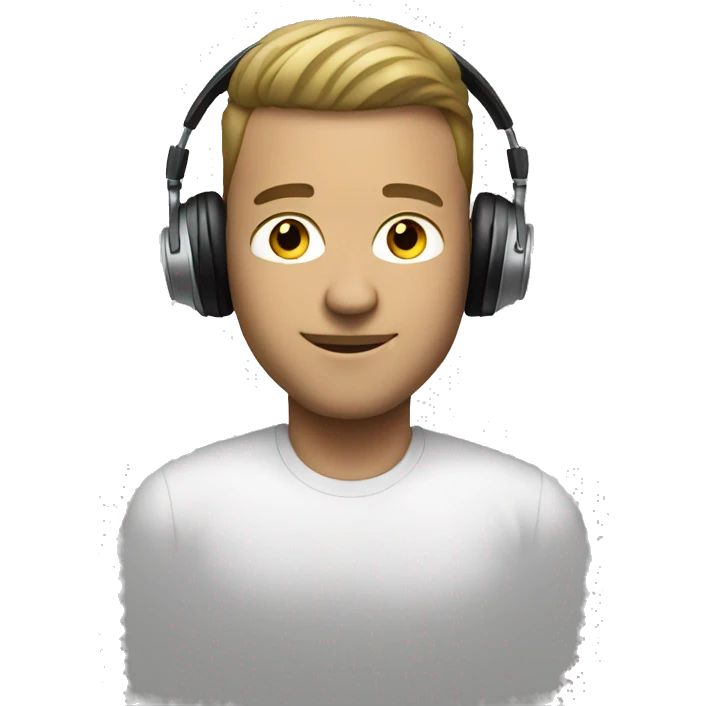 one white man DJ emoji