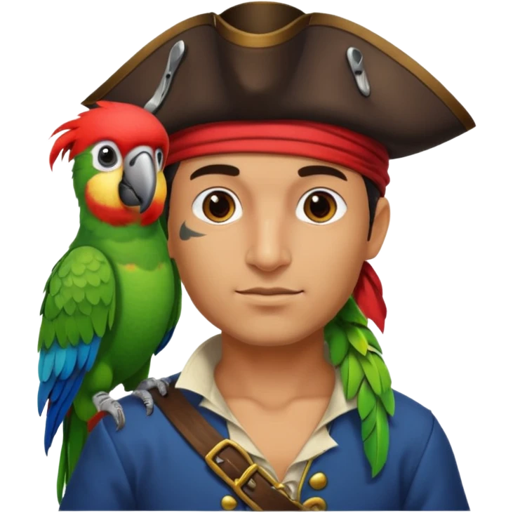 pirate and parrot emoji