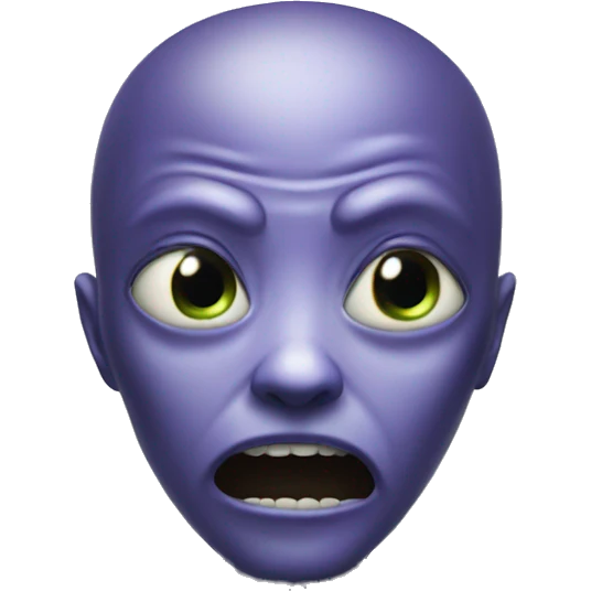 My alien is crying emoji