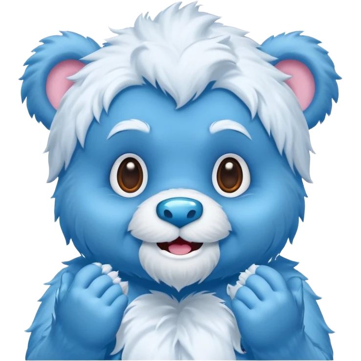 blue care baby bear yeti emoji