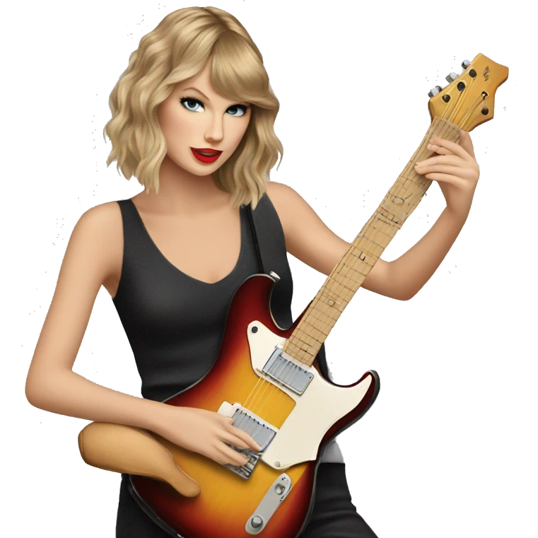 Taylor swift playing guitar emoji