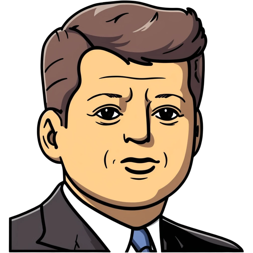 John F. Kennedy presidential portrait emoji