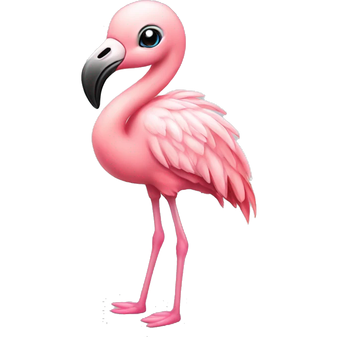 cute little baby flamingo  emoji