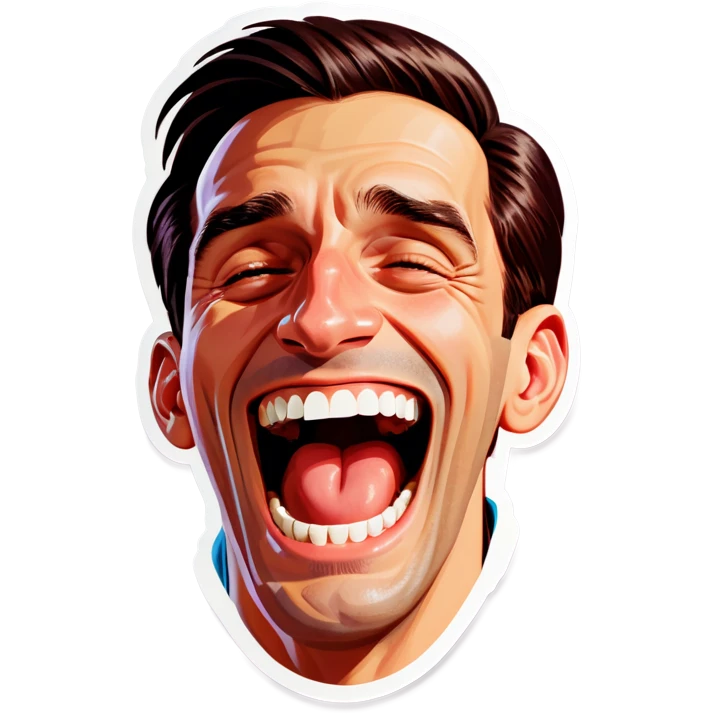 Hombre riendo  emoji