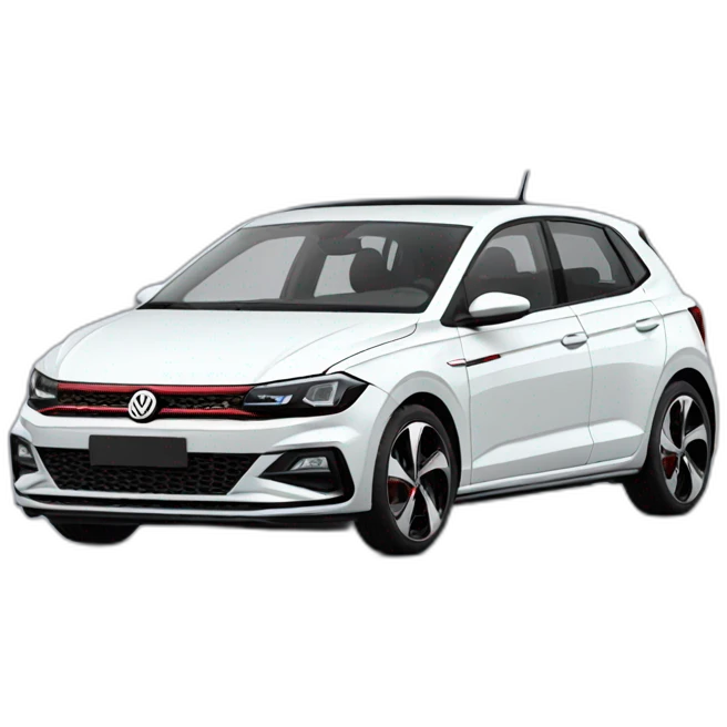 volkswagen polo aw 2019 gti white emoji