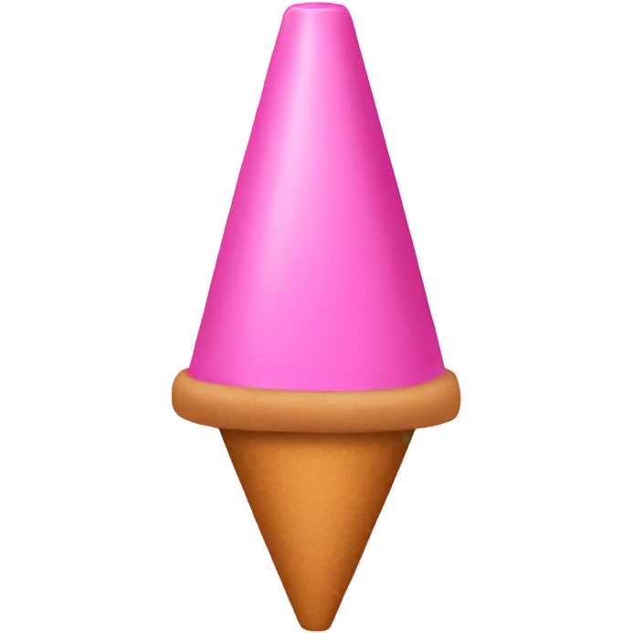 Pink cone emoji