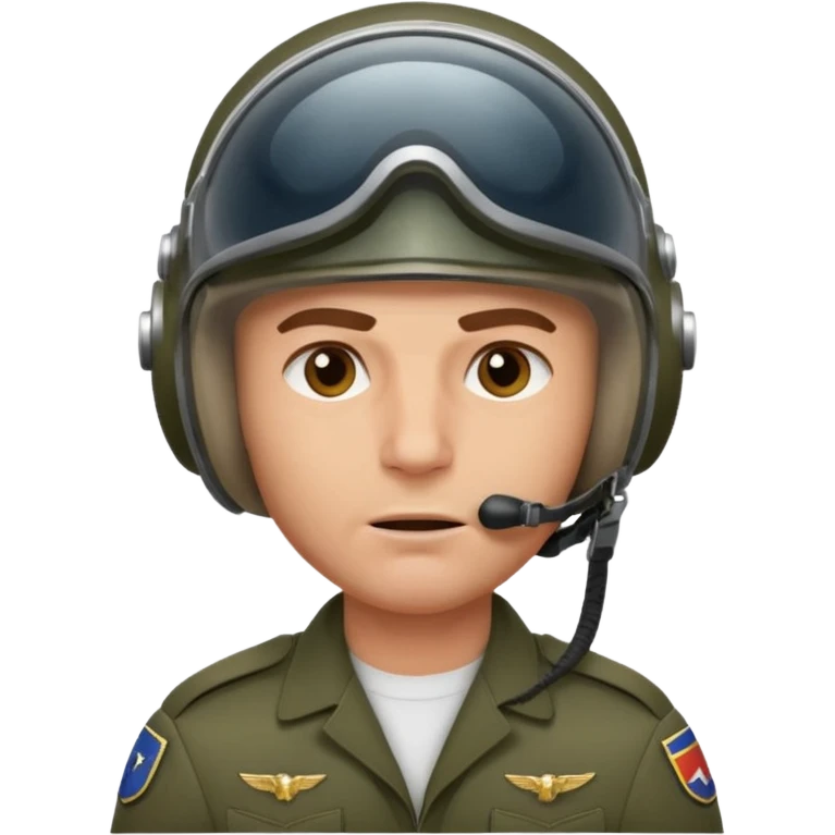 a brutal white male military pilot in an aviation helmet on face and a modern uniform. maximum quality emoji