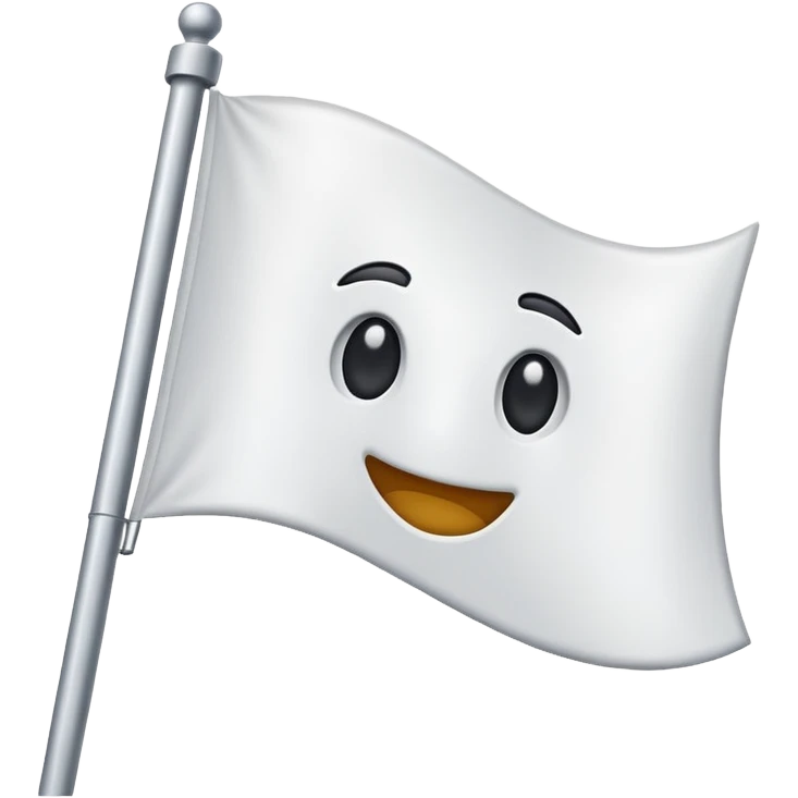 A white flag emoji