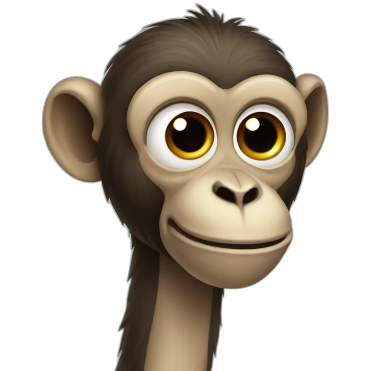 Long neck monkey emoji