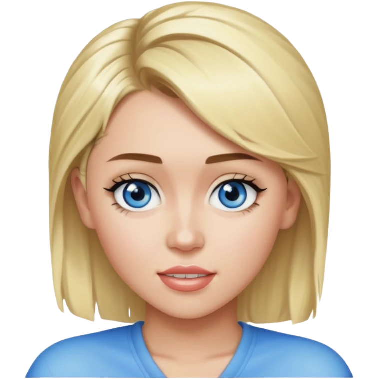 Miley Cyrus with blue eyes emoji