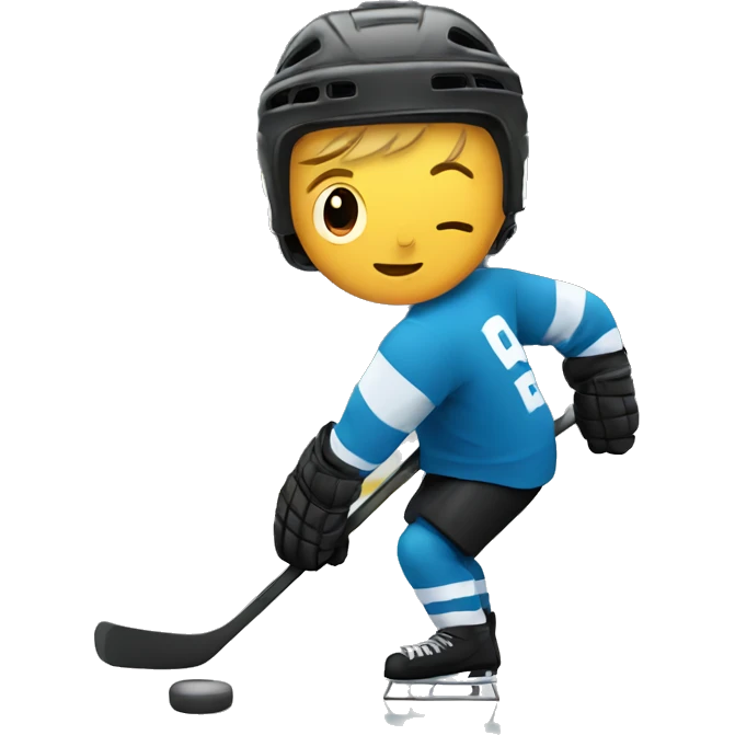 guy playing hockey emoji