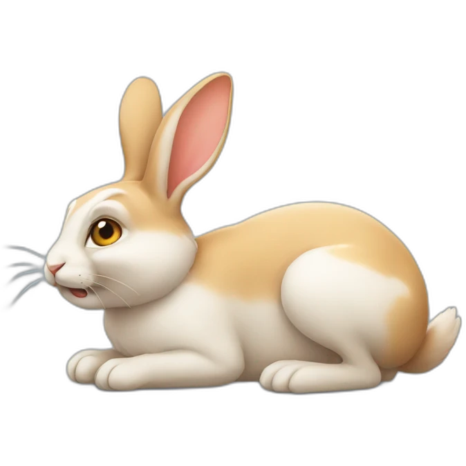 lying rabbit emoji