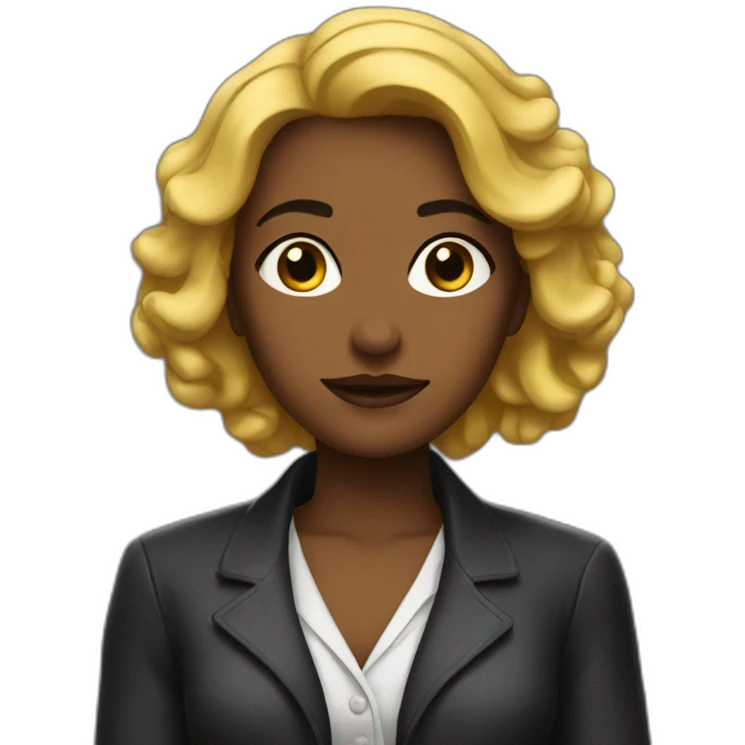 Femme noir qui rigoke emoji