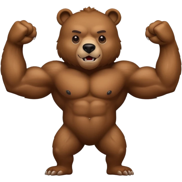 flexing muscle bear emoji