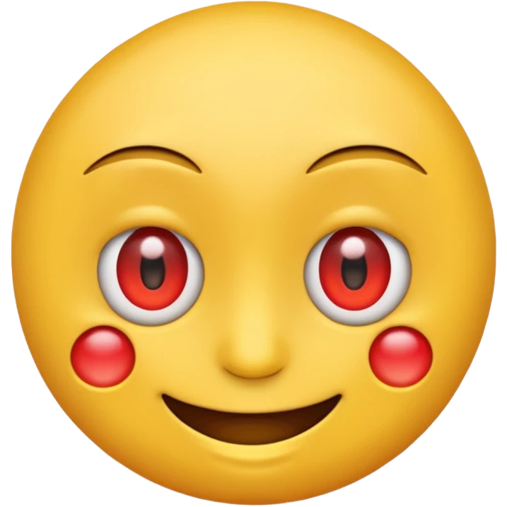 Un emoji qui a les yeux un peu rouge  emoji