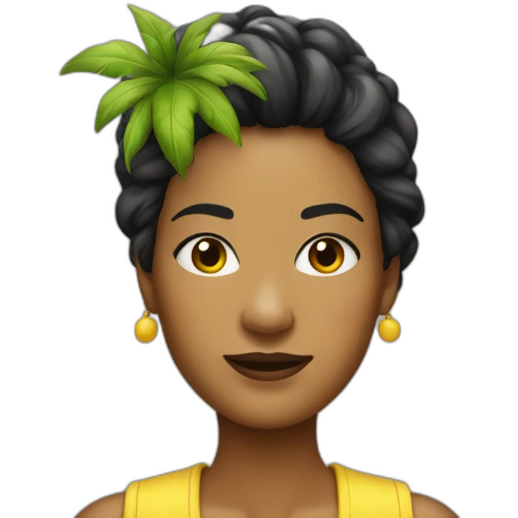 Woman in a pinaple suit emoji