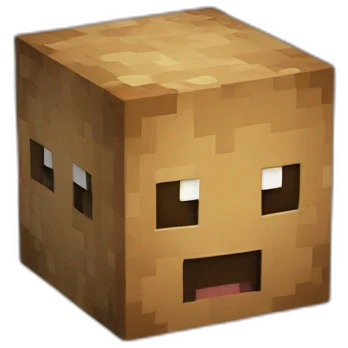 Minecraft cube emoji