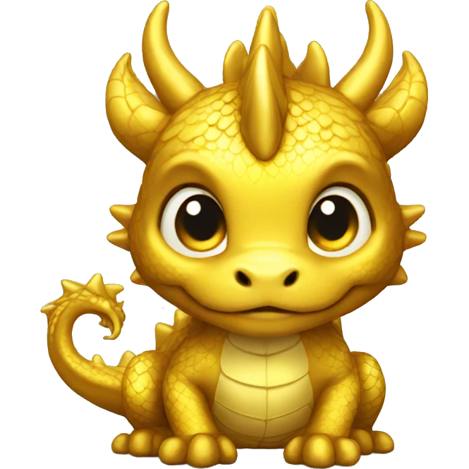 cute gold dragon emoji