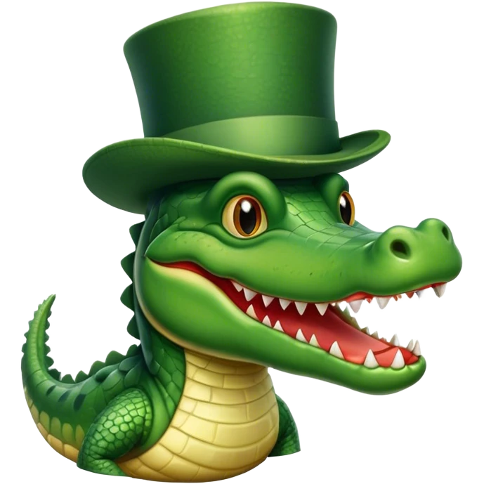 alligator in a top hat emoji