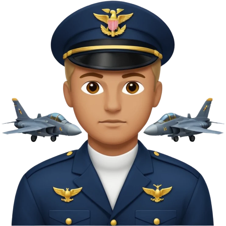 a big powerful fighter of the navy emoji