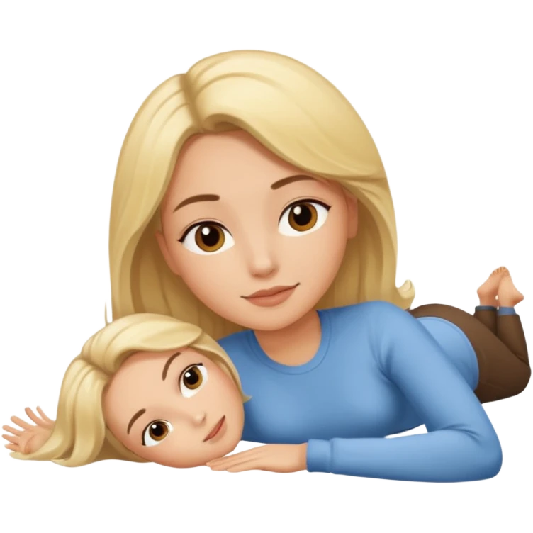 naked lying down blonde brunette wife emoji