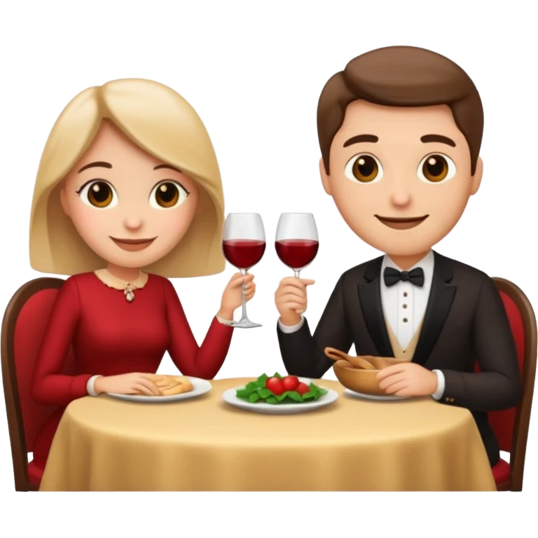 apple style emoji, couple having a romatic dinner date at home emoji