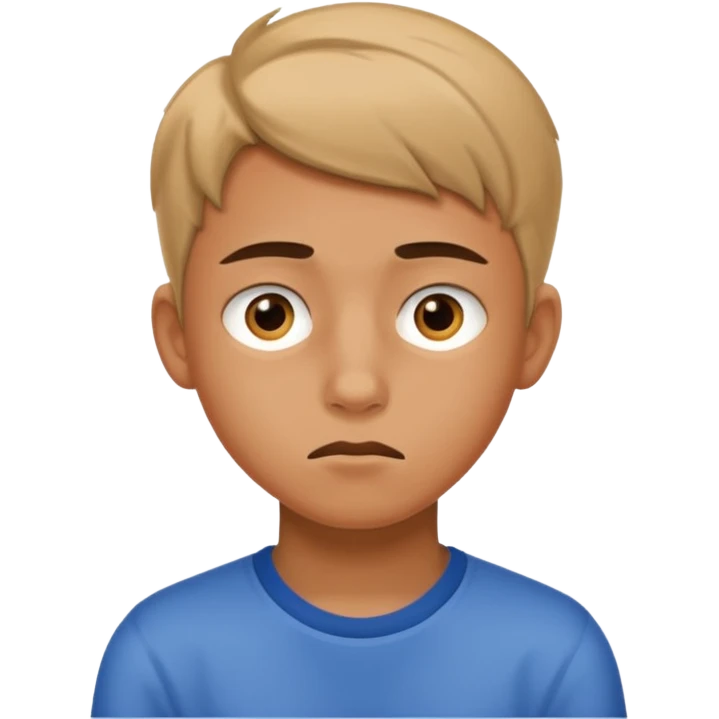 Joven de 14 años aburrido  emoji