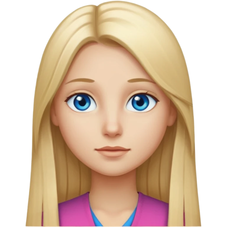 A girl with  straight long blond hair emoji