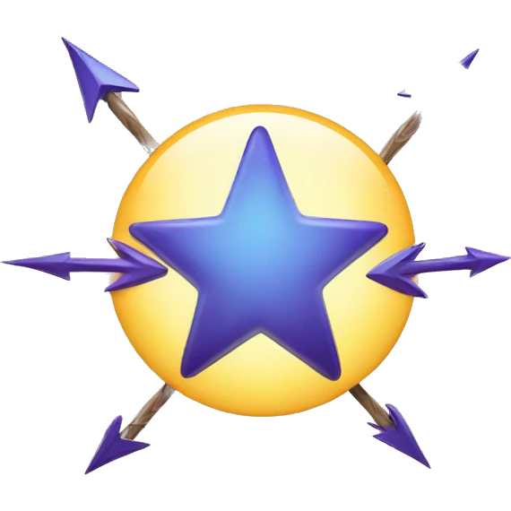star with arrows stuck emoji