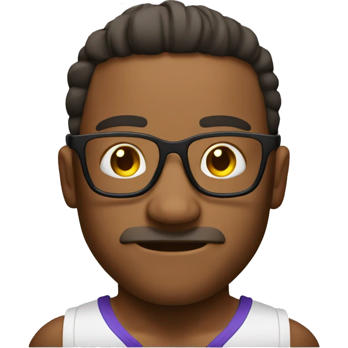 weightlifting slightly tanned with glasses emoji