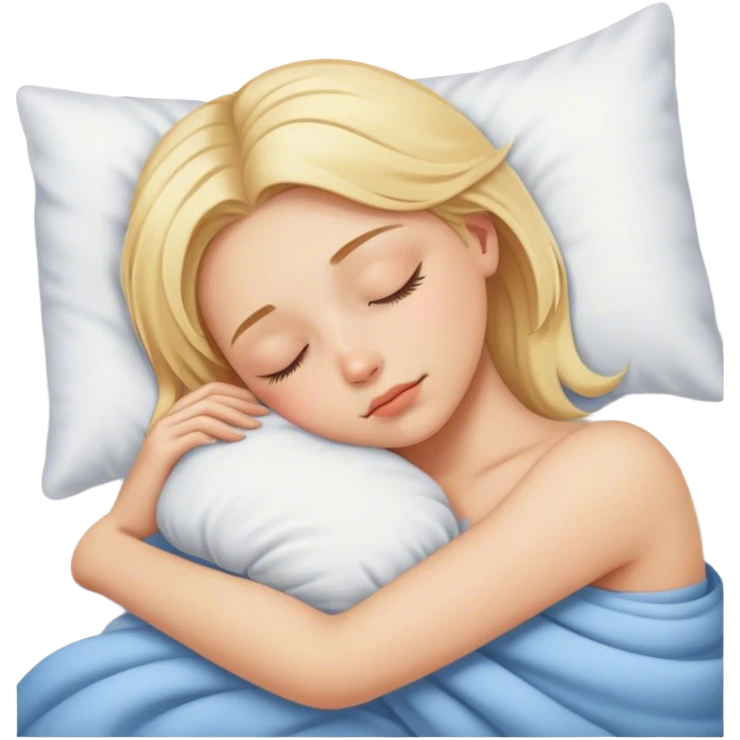 Blonde girl sleeping  emoji