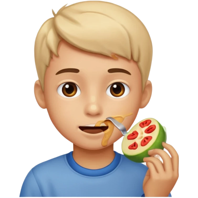 boy eating emoji
