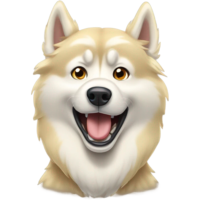 Husky, golden beige Who screams emoji