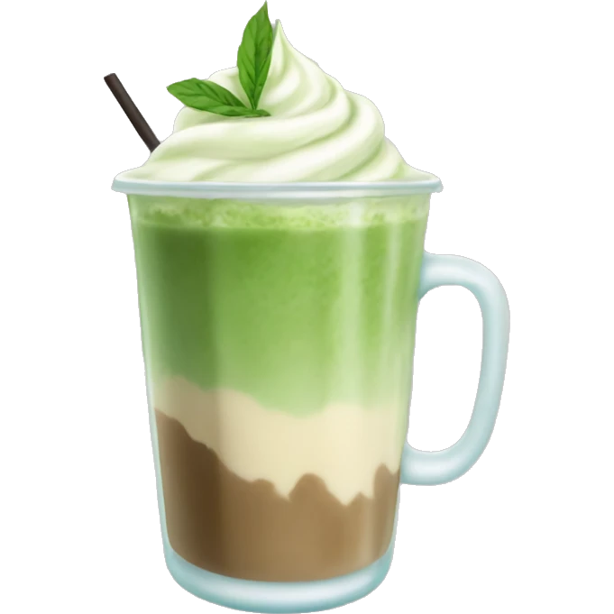 Iced matcha latte no cream emoji