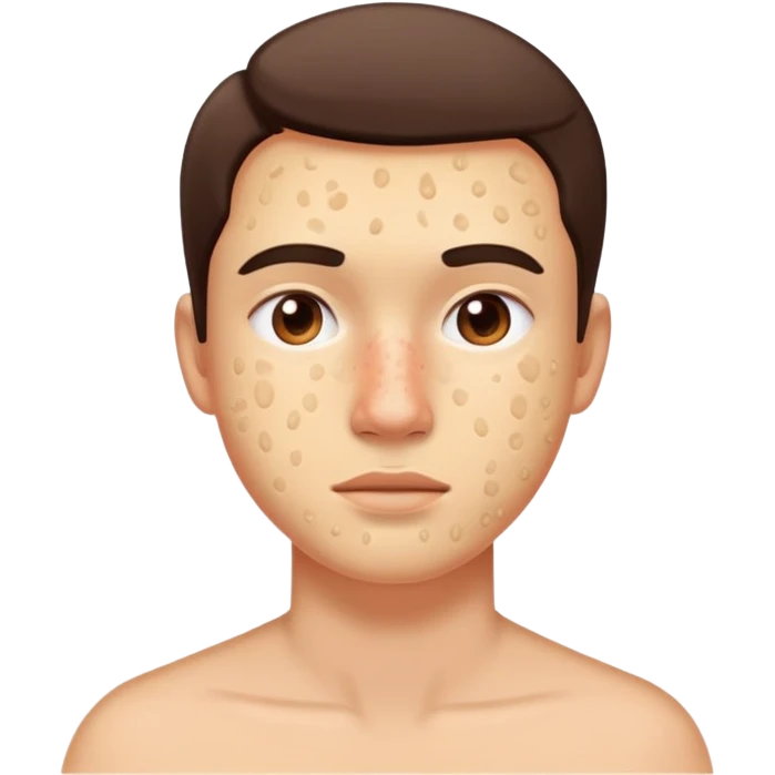 person with acne prone skin and blemishes emoji